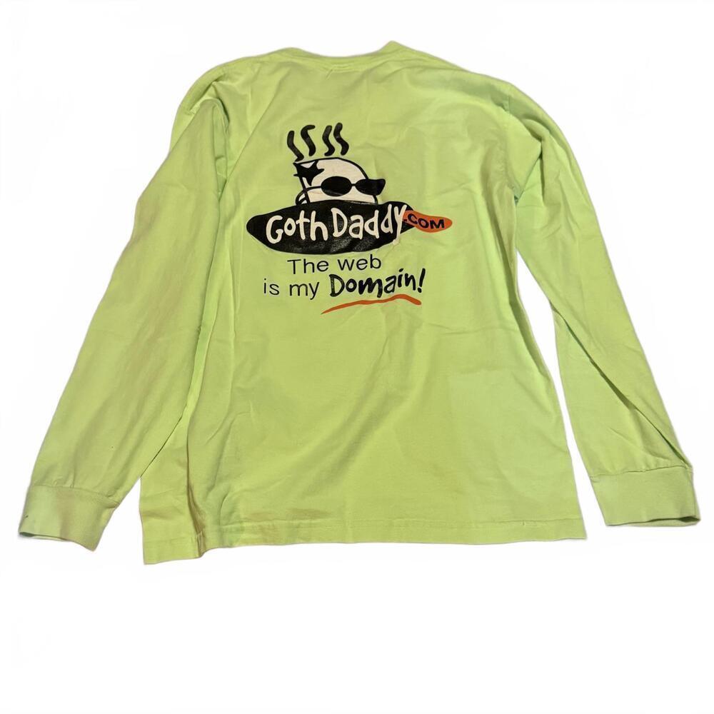 Vintage GoDaddy “The Web Is My Domain” Long Sleeve Shirt Large